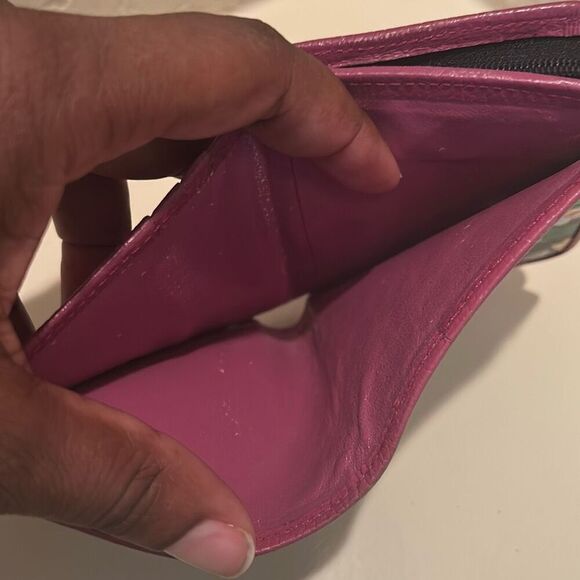 Kenzo Floral Leather Compact Wallet Vintage Flower Print Summer Grannycore - Picture 4 of 10